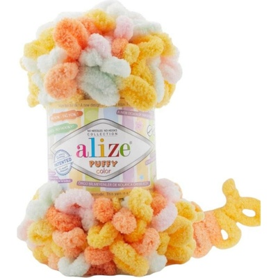 Puffy color pletení bez jehlic/háčku