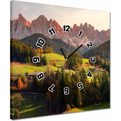 žiadna značka Hodiny 40x40 Krajina s výhľadom