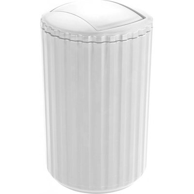 Allstar Odpadkový kôš s výkyvným vekom Minas biely 3 l