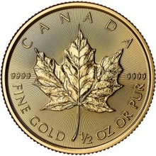 Royal Canadian Mint zlatá minca Maple Leaf 2025 1/2 oz