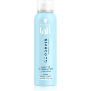 Schwarzkopf Taft Good Hair освежаващ спрей за коса с хвърчащи косъмчета и без обем аромати Dewy Bloom 150ml