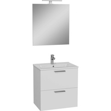 Vitra Koupelnová sestava Mia s umyvadlem, zrcadlem a osvětlením 59 x 61 x 39,5 cm bílá lesk MIASET60B