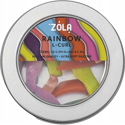 Silikonové formy pro laminaci řas Rainbow L curl natáčky Zola