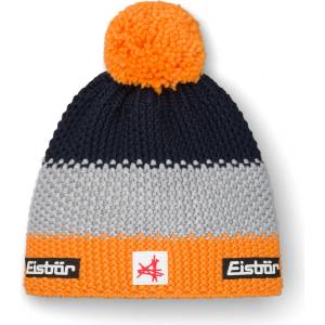 Eisbär Детска зимна шапка (beanie) Eisbär Kid's Star Pompon Mütze Ski Austria Beanie - Flame Orange / Hellgrau / Nacht - размер 55 cm (904-6940-0411)
