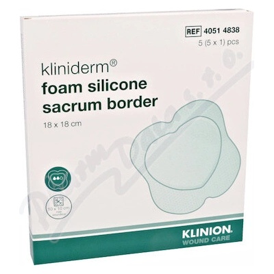 Kliniderm Pena silikónový obväz sacrum okr. 18 x 18 cm 5 ks
