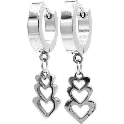 Steel Jewelry náušnice srdce z chirurgické oceli NS231073