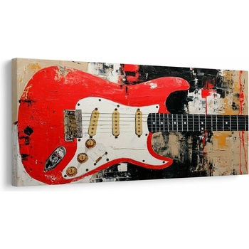 Obraz červená elektrická gitara