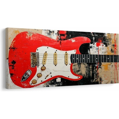 Obraz červená elektrická gitara