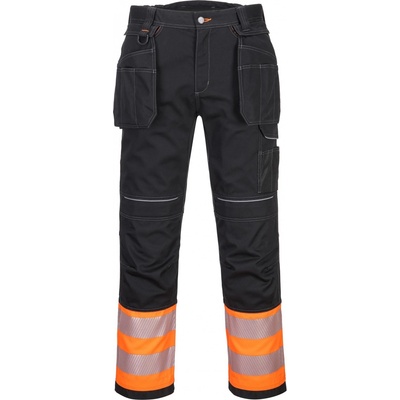 PortWest HI-VIS Holster PW307 reflexní kalhoty HV oranžová/černá