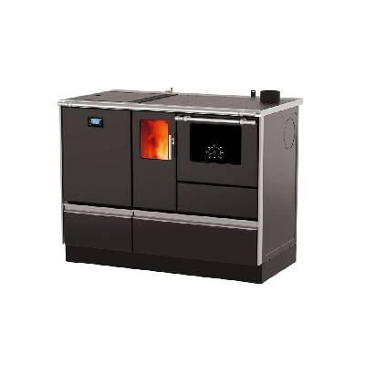 ALFA PLAM ALFA PLAM, peletový sporák s výměníkem ALFA TERM H20 ECO 20 kW, pravý, antracit + MONTÁŽ