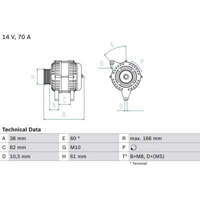 Generátor BOSCH 0 986 039 550