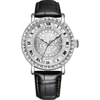 LIGE Часовник lige de-29501 - Черен / Сребърен kp29501 (de-29501)