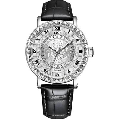 LIGE Часовник lige de-29501 - Черен / Сребърен kp29501 (de-29501)