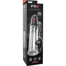 PDX Elite - 2v1 - priestranná pumpa a masturbátor (priehľadný)
