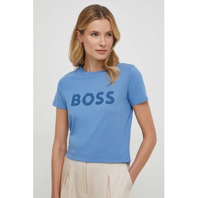 Boss Orange Памучна тениска boss orange в синьо 50501139 (50501139)