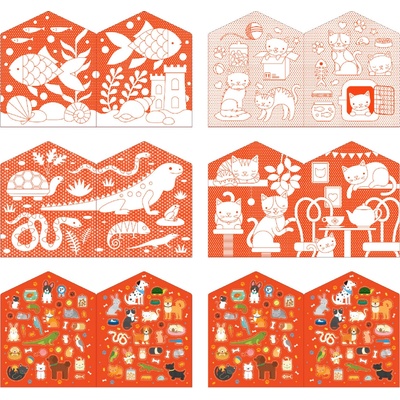 Petit Collage Omaľovánka so samolepkami Domáci miláčikovia
