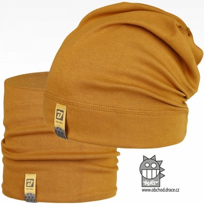 Dráče Bavlnená čiapka a nákrčník Dráča Alan 23 jantárová