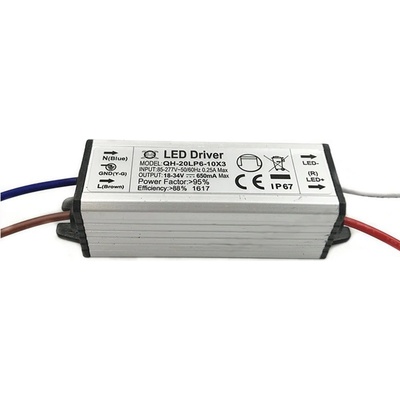 Napájecí zdroj pro 6-10 kusů 3W LED, 18-34V, 650mA, IP67