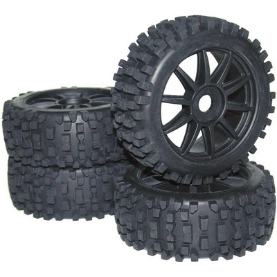 Reely 1:8 buggy kompletné kolesá Big Core 10-lúčový čierna 4 ks MV3693SBA3