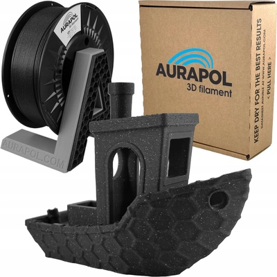 Aurapol PLA Galaxy Černá 1 kg 1,75 mm