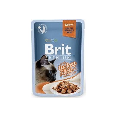 Brit Premium Cat Delicate Turkey Fillets пуешки филенца в сос 85gr