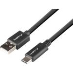 Lanberg Кабел Lanberg USB-C към USB-A 2.0, 1m, черен - CA-USBO-15CU-0010-BK (CA-USBO-15CU-0010-BK)