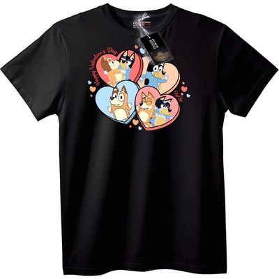 NOONEBRAND Тениска Кучета за Свети Валентин - 2XL, Black