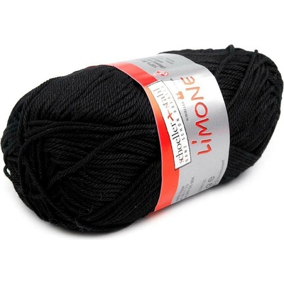 Bavlněná pletací příze Limone 50 g Varianta: 19 (024) černá, Balení: 1 ks 34725/52250/150056