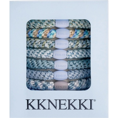 KKNEKKI Dárková sada gumiček KKnekki Sky Edition – set 8 ks, modrá barva, textil