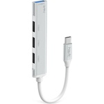 Havit - Докинг станция (HB41) - USB 3.0, 3x USB 2.0, дължина на кабела 11.8 см, алуминиева сплав - сребриста