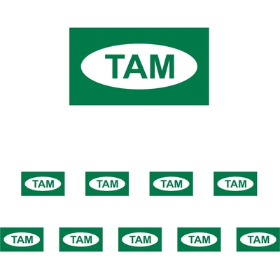 Walteco Tam, 90x50mm, samolepka Množstvo: 10 ks , 20084BP2