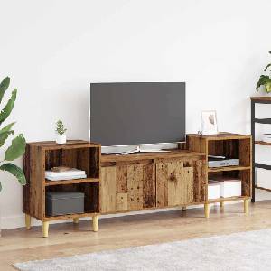 vidaXL ТВ шкаф 160 x 35 x 55 см Старо дърво Инженерна дървесина (881024)