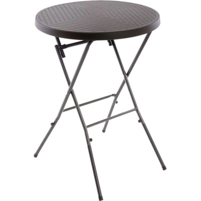 Garthen 43772 Záhradný barový stolík okrúhly ratanová optika 110 cm hnedý