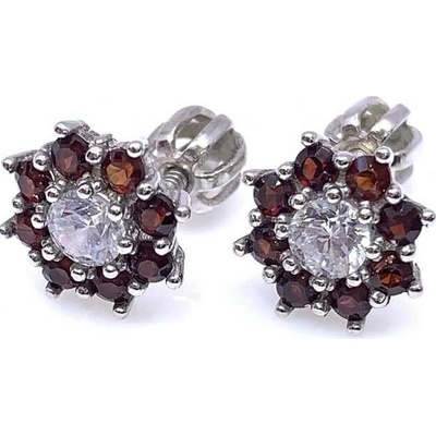 Český Granát Jan Kos jewellery Stříbrné náušnice 32107847