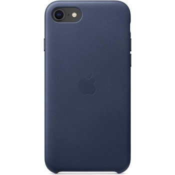 Apple iPhone SE2 Leather Case - оригинален кожен кейс (естествена кожа) за iPhone SE (2020), iPhone 8, iPhone 7 (тъмносин)