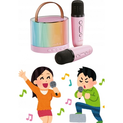 Maxlife MXKS 200 white Bluetooth karaoke se 2 mikrofony bílá