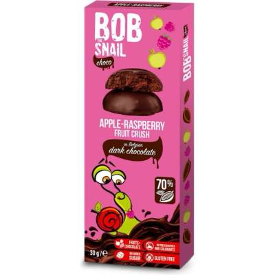 Eco Snack Bob Snail Choco bez přidaného cukru jablko, malina 30 g