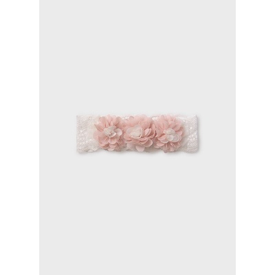 Abel & Lula Čelenka s krajkou a květinami růžová