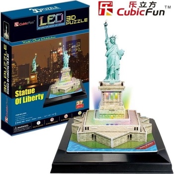 CubicFun 3D puzzle svítíví Socha Slobody 37 ks