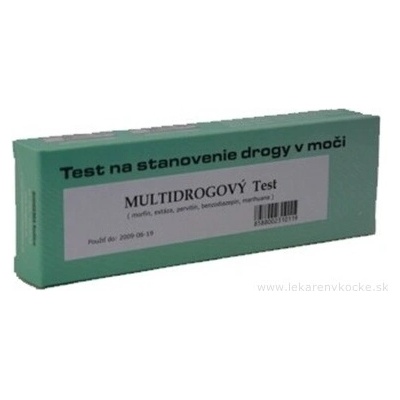 BIOGEMA Multidrogový test 5 drog v moči morfin marihuana pervitin extáze benzodiazepiny 1 ks