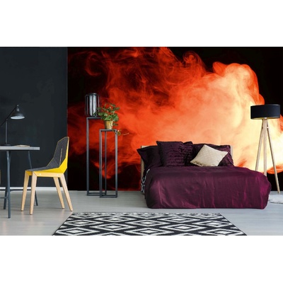 DIMEX ART Самозалепваща се флизелинова фототапета червен дим 375 x 250 см