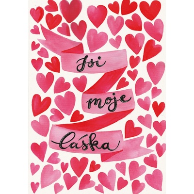 BALOUŠEK Přáníčko BeBechy - bílé - Láska BPR3-87