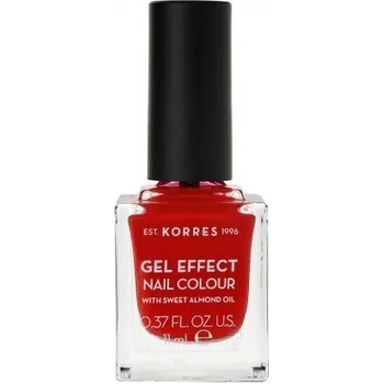 KORRES Лак с гел ефект с бадемово масло , Korres Gel Effect Nail Colour, 53 Royal Red 11ml