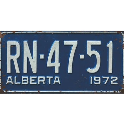 Ceduľa značka USA Alberta 1972