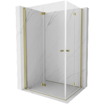 Mexen Mist-F Duo сгъваема душ кабина лява 110 x 80 см, прозрачна, златна - 8A6-110L-080P-50-00 (8A6-110L-080P-50-00)