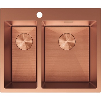 Mexen Flexo стоманена мивка с 1, 5 камери 610 x 510 мм, мед HC - 6446611500-65HC (6446611500-65HC)