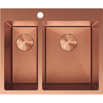 Mexen Flexo стоманена мивка с 1, 5 камери 610 x 510 мм, мед HC - 6446611500-65HC (6446611500-65HC)