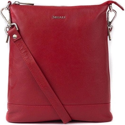 Segali dámská kožená crossbody kabelka 9060 red