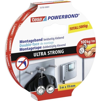 Tesa Ultra Strong Powerbond 55792-00001-02 Montážna páska 5 m x 19 mm biela 1 ks