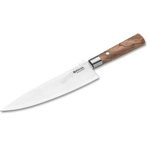 Böker - Дамасков кухненски нож DAMAST OLIVE 21, 2 cm, дръжка от маслиново дърво (GG824)